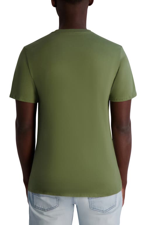 Karl Lagerfeld Paris Camo Logo Graphic T-shirt In Green
