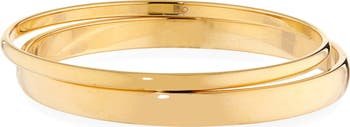 Set of 2 Demi Fine Bangle Bracelets