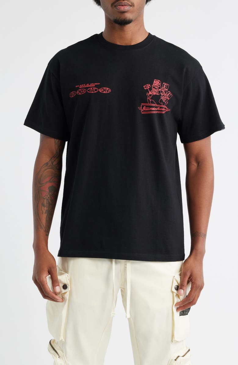 Billionaire Boys Club Sound Wave Graphic T-Shirt, Main, color, Black