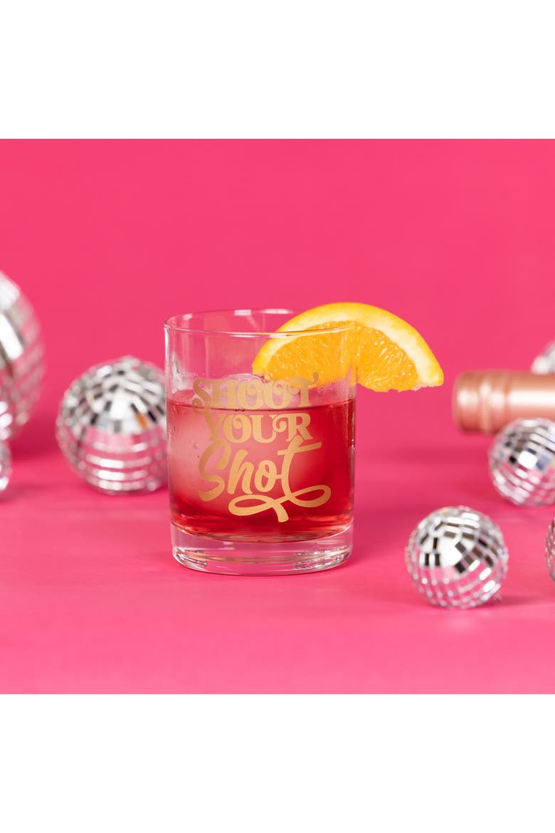 Shoot Your Shot Rocks Glass Clear 10 oz, Alternate, color, Clear