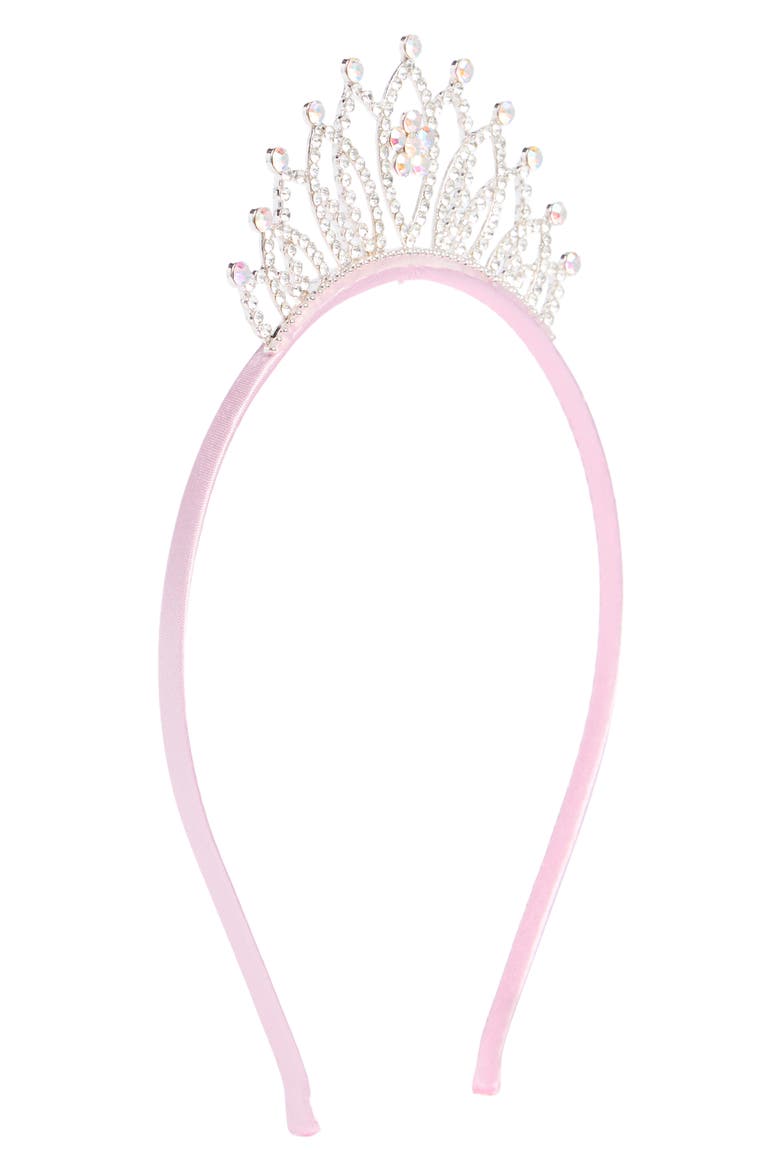 Kids' Embellished Crown Headband, Alternate, color, PINK COMBO