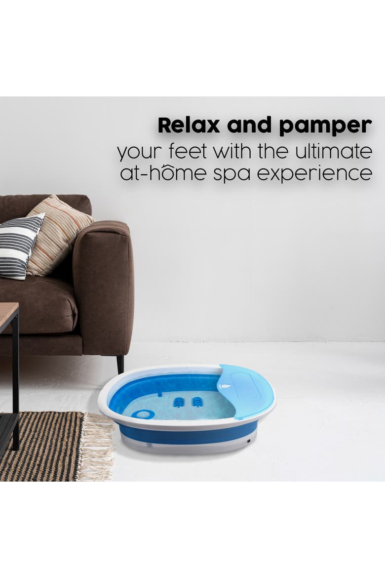 Collapsible Wireless Footbath Spa Massager, Alternate, color, White