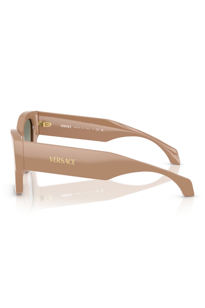 53mm Square Sunglasses, Alternate, color, SOLID CAMEL/ GREEN GRADIENT
