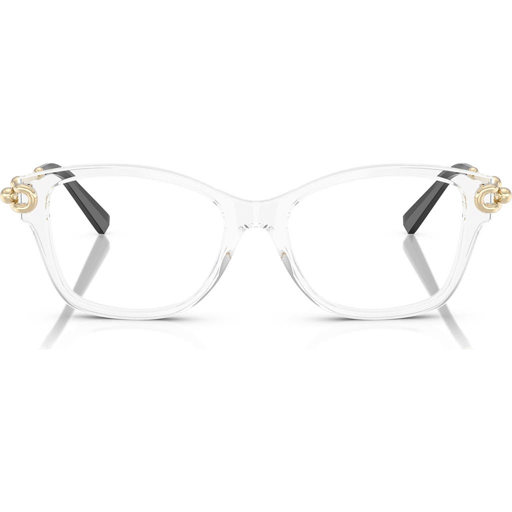 Tiffany & Co . Universal Fit 53mm Rectangular Optical Glasses In Transparent