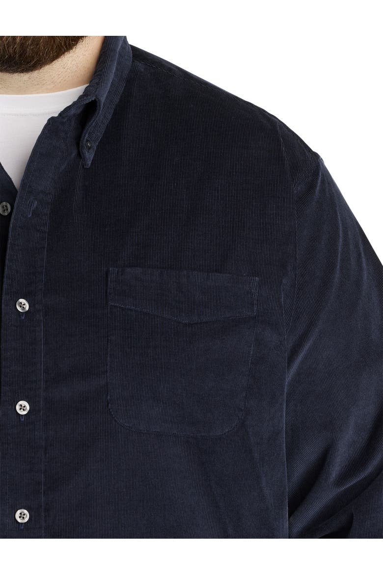 Big & Tall Corduroy Sport Shirt, Alternate, color, NAVY