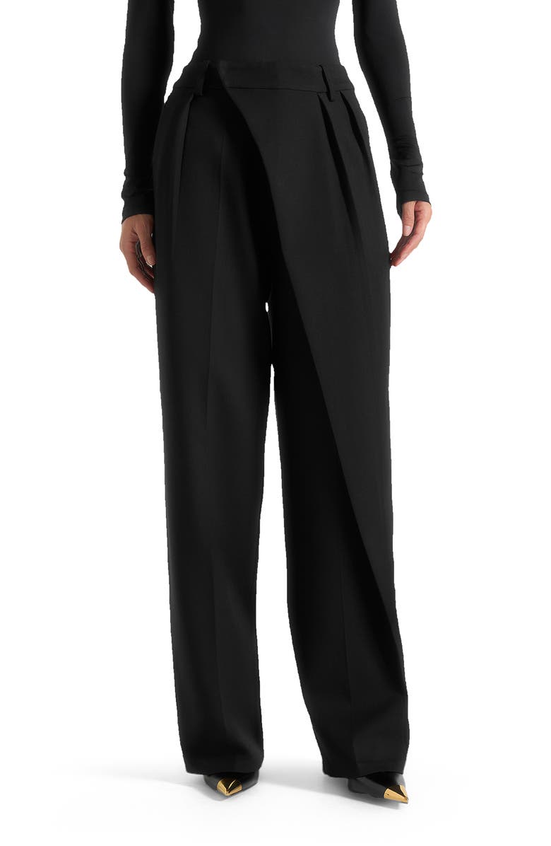 Manière De Voir Colette Tailored Wrap Pleat Trousers, Main, color, 