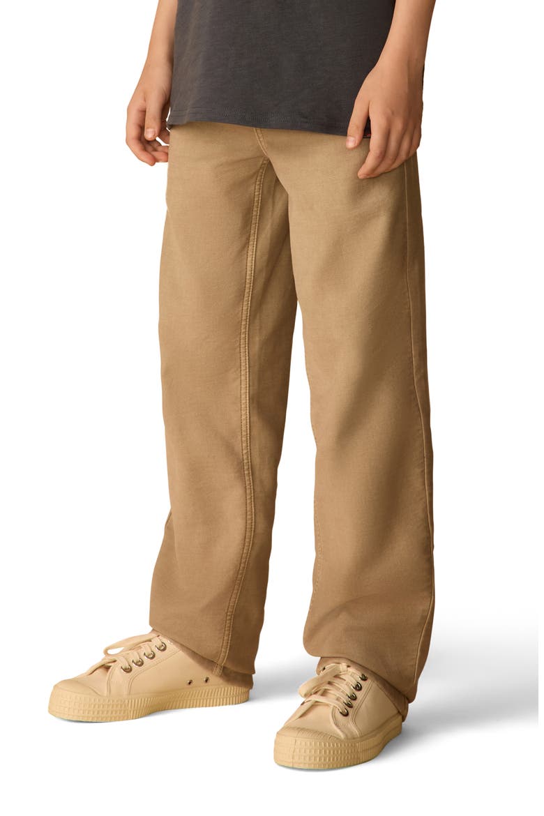 Kids' Stretch Terry Five Pocket Pants, Alternate, color, DESERT KHAKI