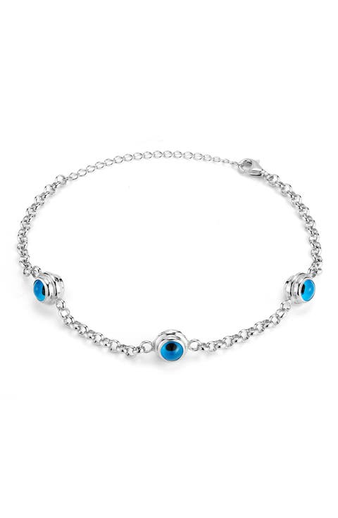 Sterling Silver Triple Station Bracelet