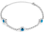 GLAZE JEWELRY Sterling Silver Triple Station Bracelet