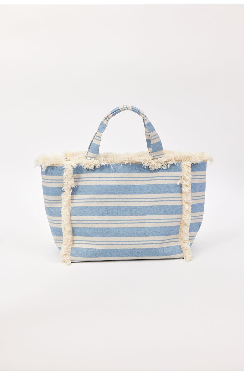 Hat Attack Striped Canvas Beachy Tote, Main, color,