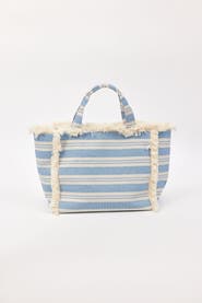 Hat Attack Striped Canvas Beachy Tote