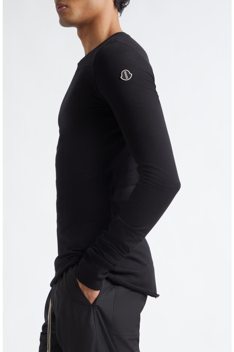 x Rick Owens Girder Long Sleeve Cotton T-Shirt, Alternate, color, BLACK