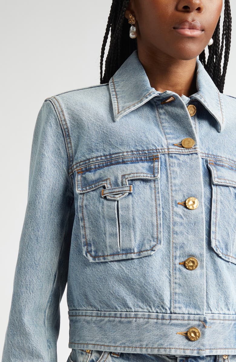 Zimmermann Denim Trucker Jacket, Alternate, color, 