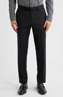 George Flat Front Wool Suit Pants