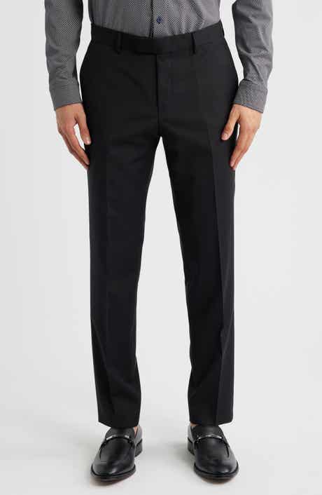 George Flat Front Wool Suit Pants