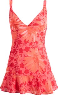 Free People Heat of the Moment Floral Tiered Minidress