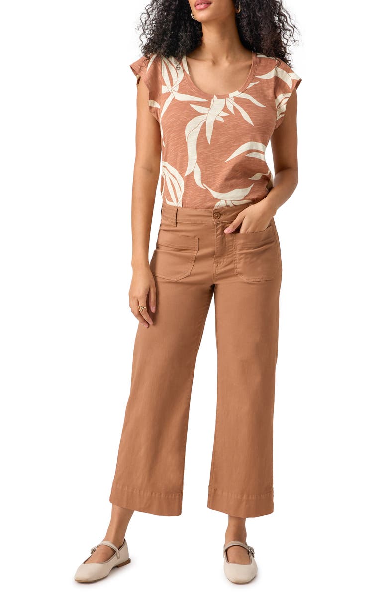 Sanctuary West Side Foliage Print Slub Jersey T-Shirt, Alternate, color,