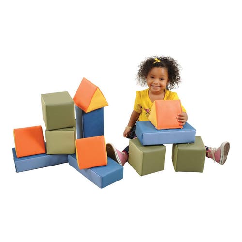 Kaplan Early Learning Company Soft Vinyl Building Blocks In Multi