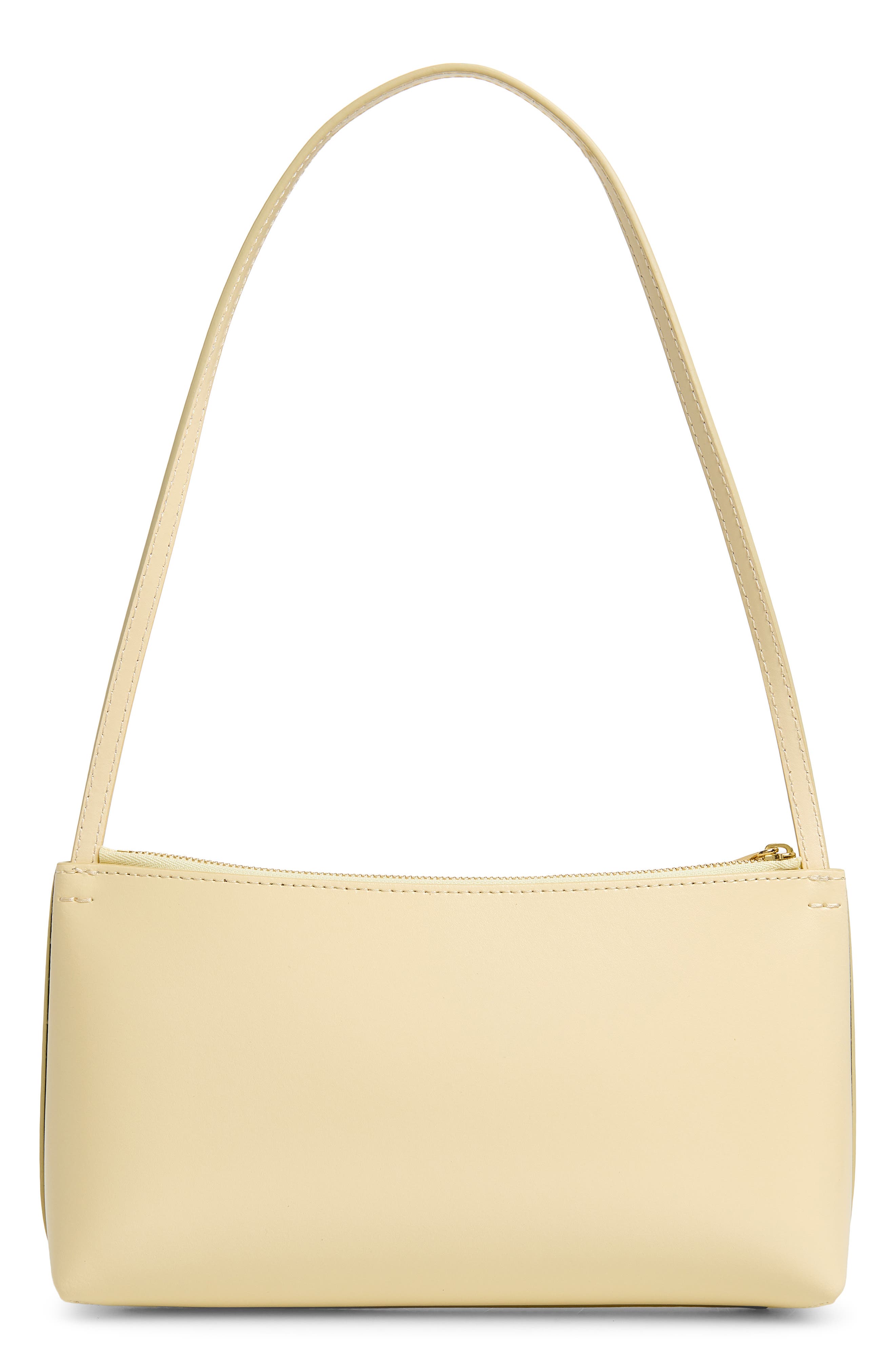 Gaia Leather Shoulder Bag, Alternate, color, CREMA/ EBONY