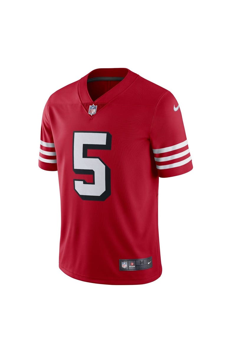 Nike Men's Nike Trey Lance Scarlet San Francisco 49ers Alternate Vapor Limited Jersey, Alternate, color, 