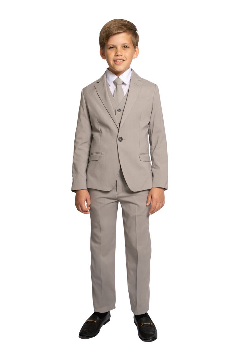 Kids' Ramses Five-Piece Suit, Main, color, DESERT FOX GREY