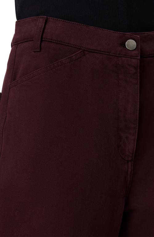 Another Tomorrow Workwear Pants Overdye Plum In Brown