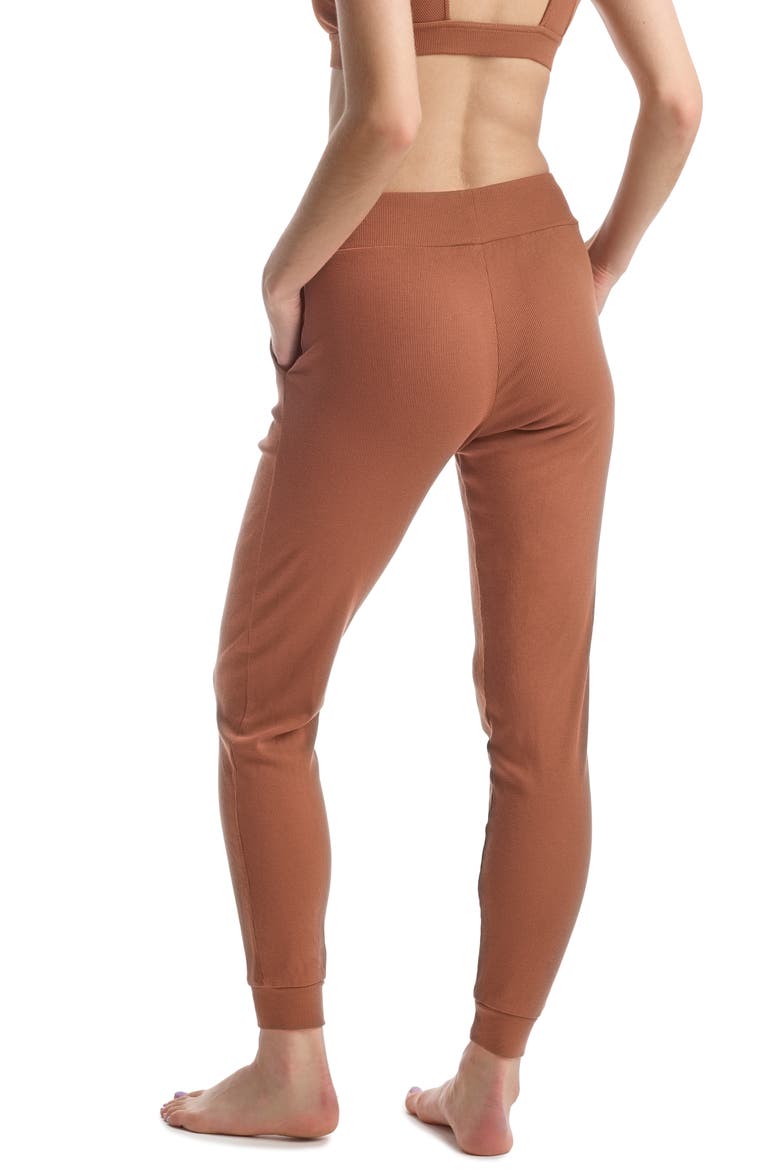 Ribbed Joggers, Alternate, color, OCHRE