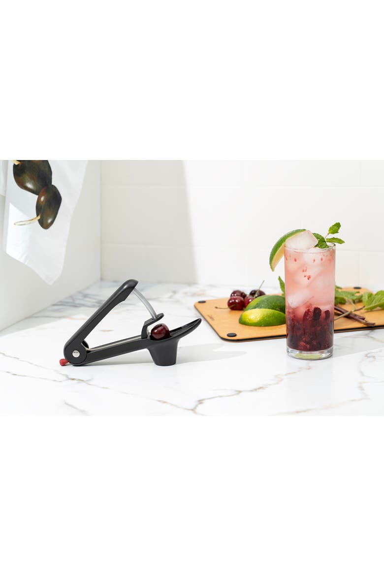 Cherry and Olive Pitter, Alternate, color, Black