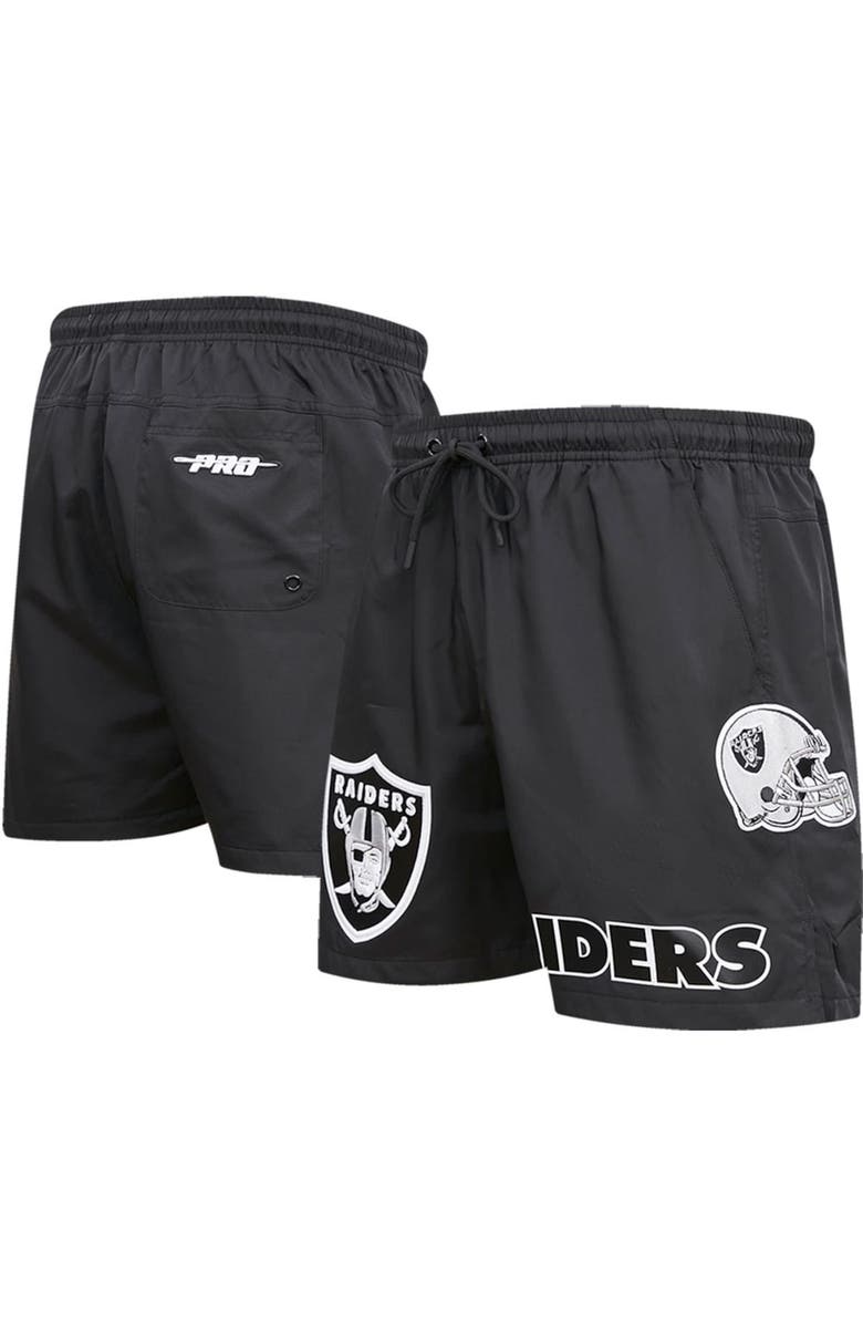 PRO STANDARD Men's Pro Standard Black Las Vegas Raiders Woven Shorts, Main, color,