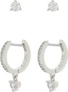 Kate Spade New York crystal stud & huggie earrings set