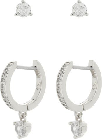 kate spade new york Stud & Huggie Hoop ピアスセット Kate Spade New York crystal stud & huggie earrings set