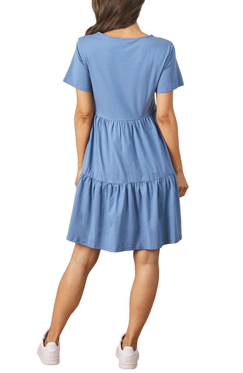 Angel Maternity Tiered Maternity/Nursing Dress, Alternate, color,