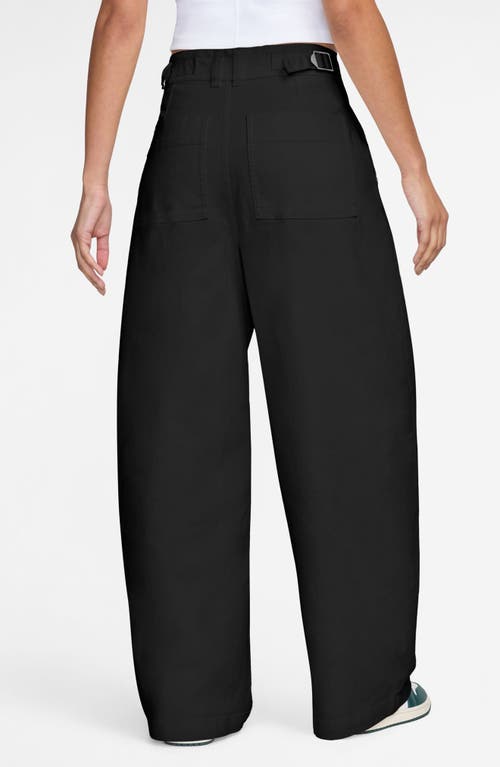 Jordan Chicago Wide Leg Cotton Corduroy Cargo Pants In Black