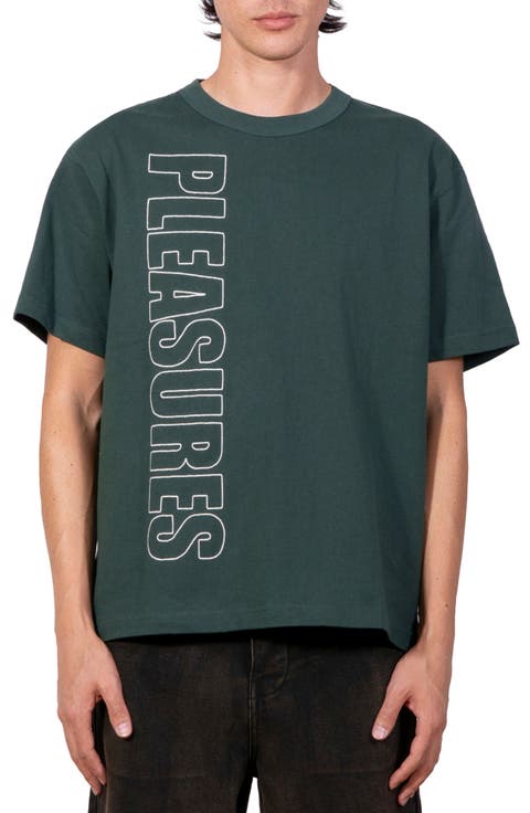 Outline Embroidered Logo Heavyweight Cotton T-Shirt