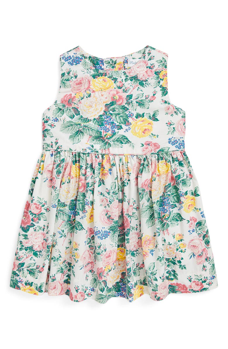 Ralph Lauren Floral Cotton Poplin Dress, Main, color, 