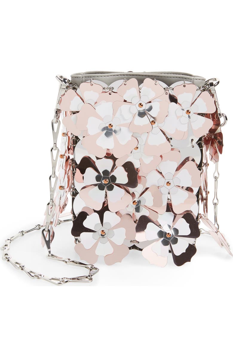 Rabanne paco rabanne Mini Sparkle Bloom Crossbody Bag, Main, color,