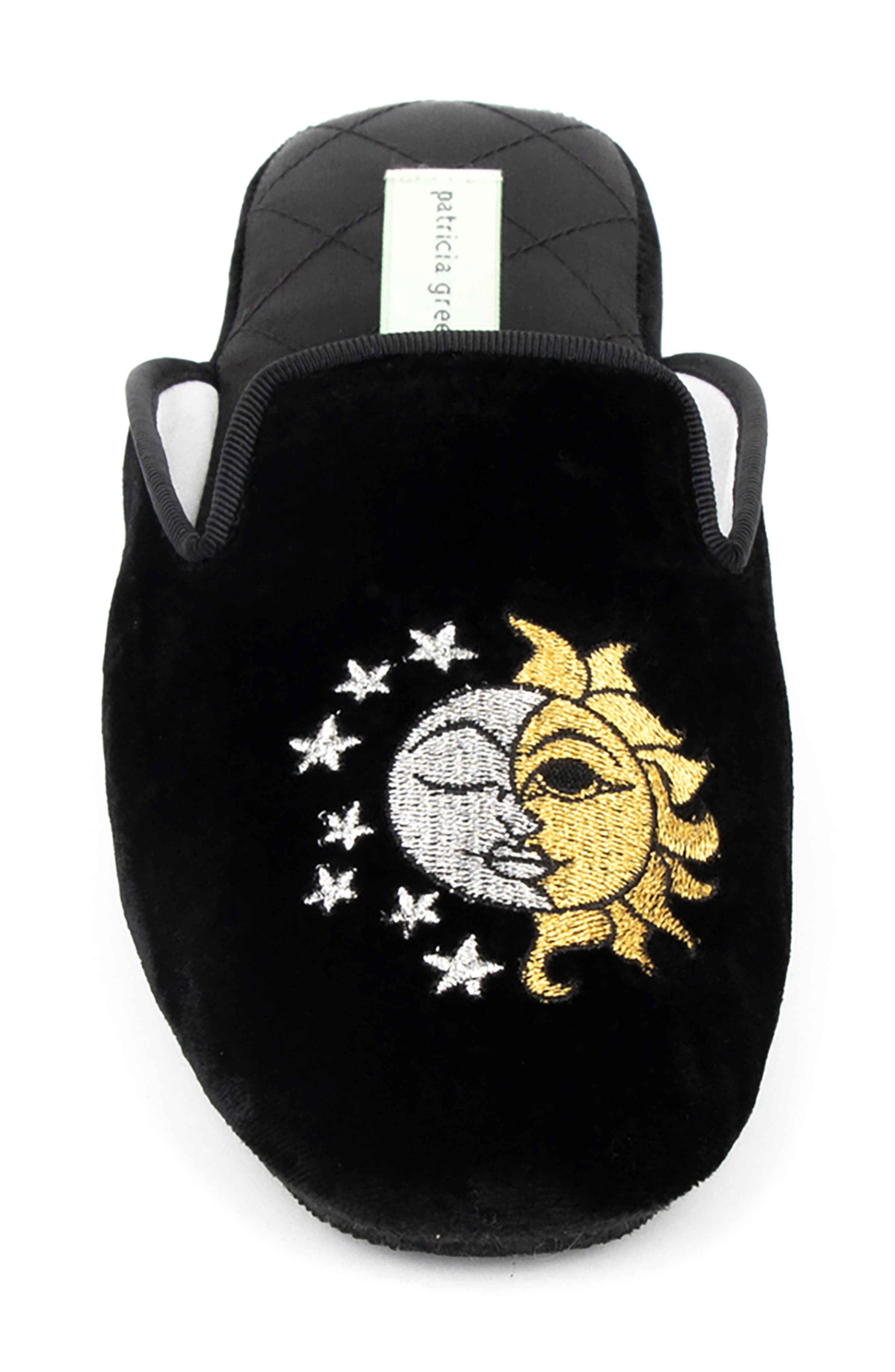 patricia green Sun Moon Star Embroidered Slipper, Alternate, color, 