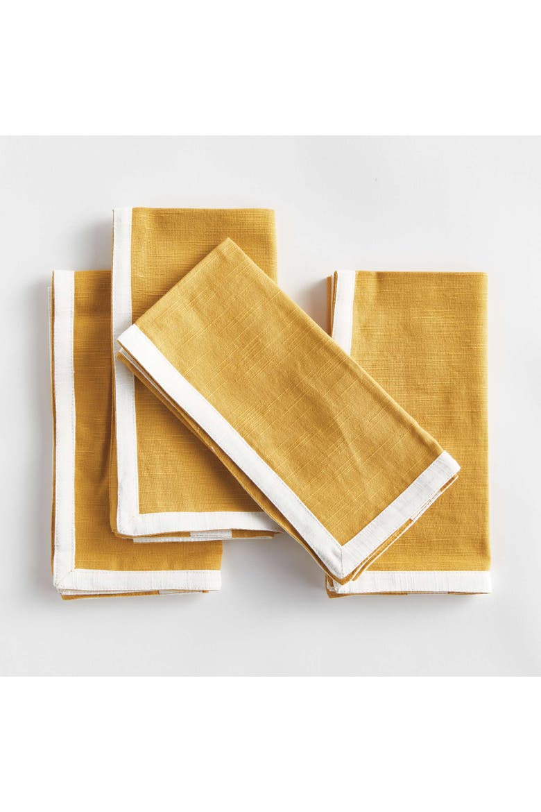 Jase Dinner Napkins Set Of 4, Alternate, color, Yellow