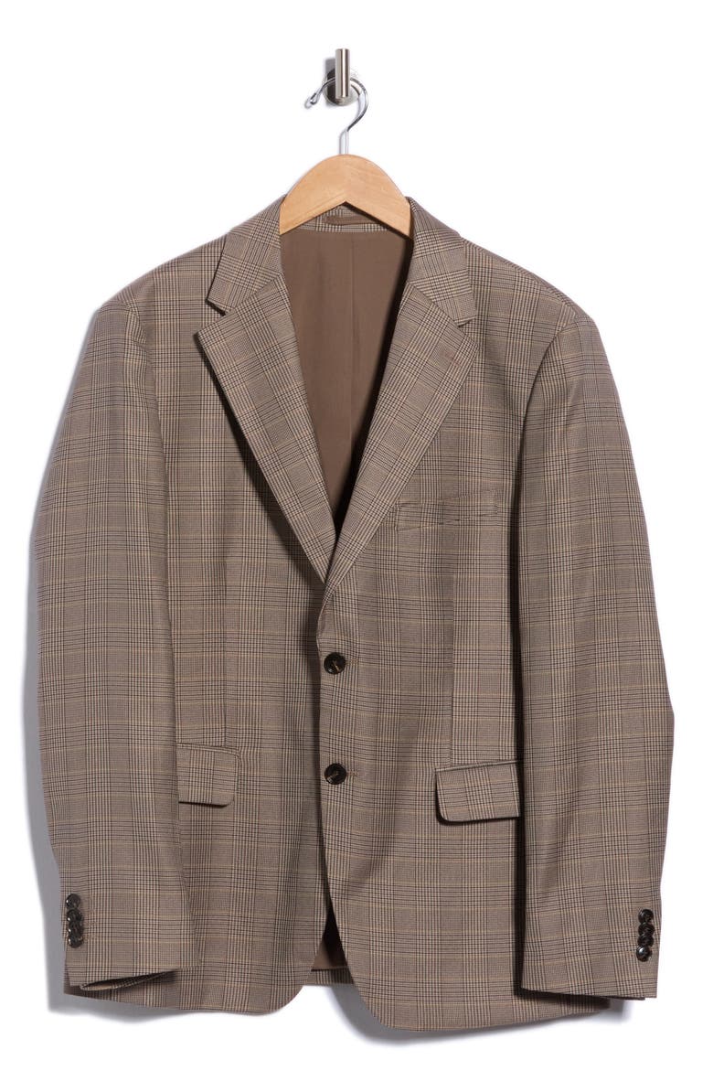 Ryan Glen Plaid Modern Fit Suit Jacket, Main, color, BROWN
