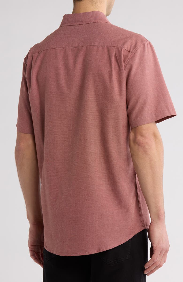 Quiksilver Shoreline Classic Short Sleeve Cotton Button-Up Shirt, Alternate, color, 