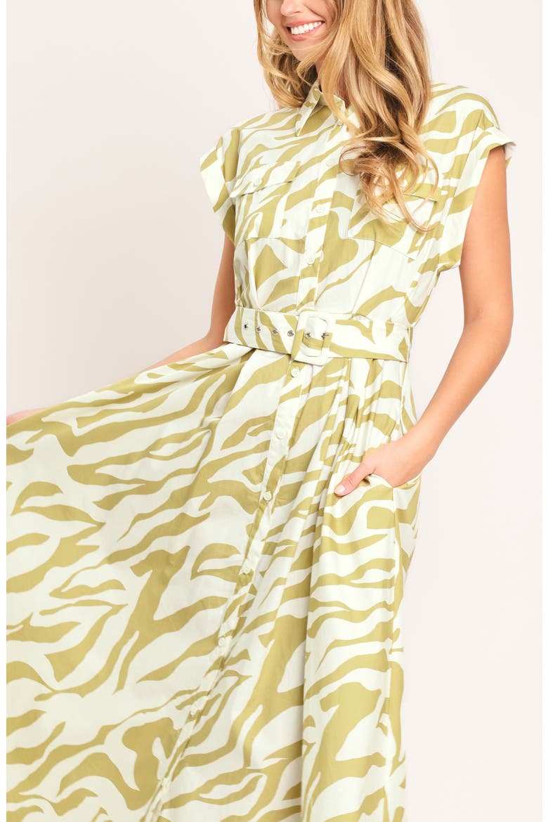 Belted Shirtdress, Alternate, color, IVORY TAUPE