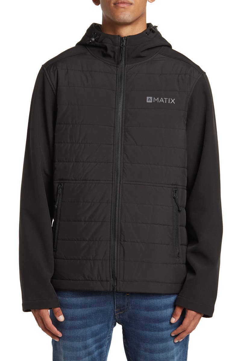 MATIX Mixed Media Full Zip Soft Shell Jacket, Alternate, color, 