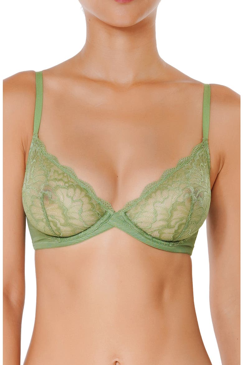 Lenna Green Lace Underwire Bra, Main, color, GREEN