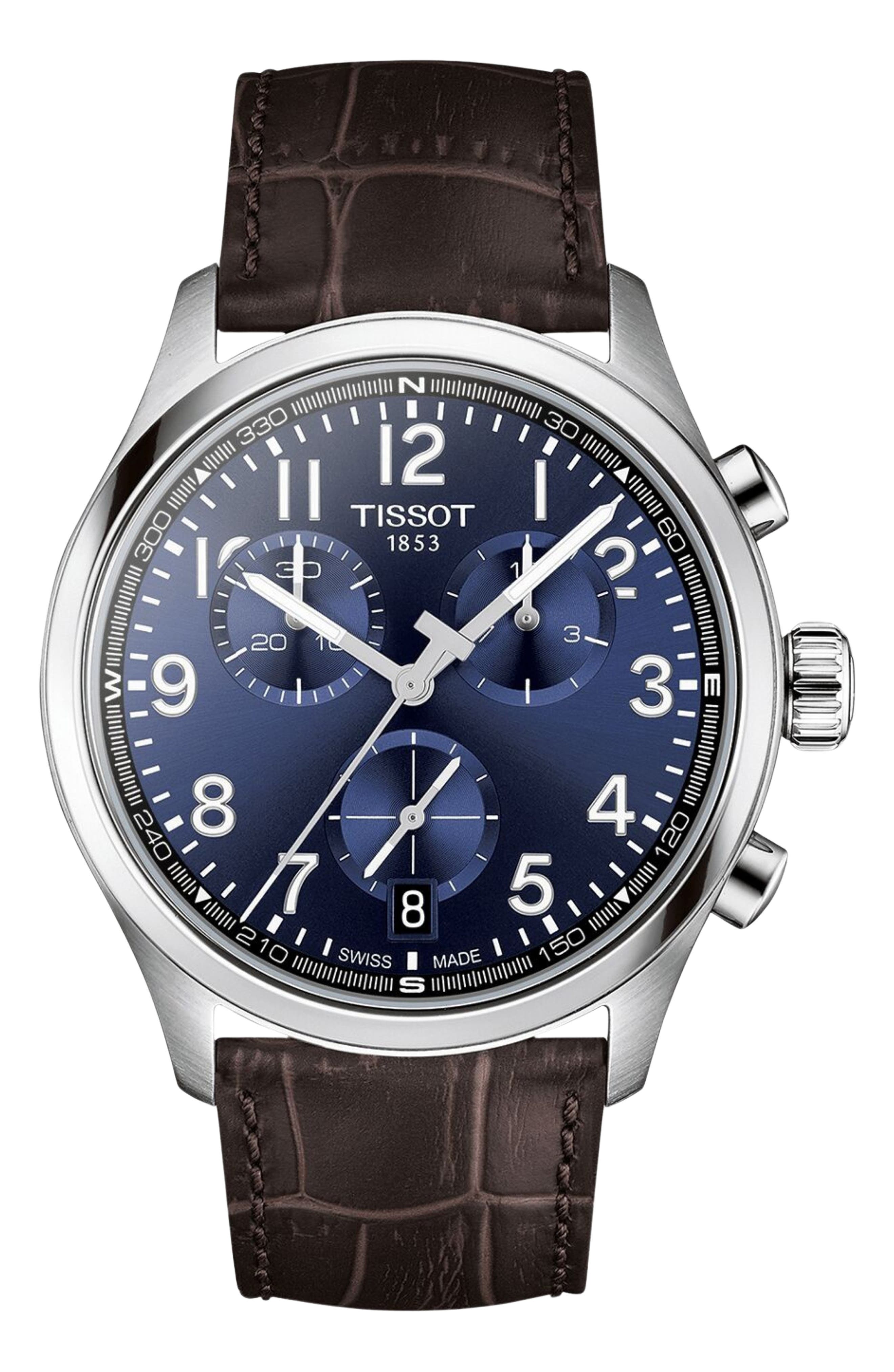 OFT　STOR Chrono XL Sport Collection Leather Strap Watch, 42mm (Men) | Nordstrom