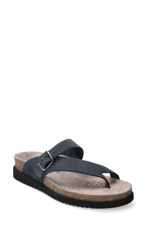 MEPHISTO ネイビーサンダル Mephisto Vonny | Women Sandals Blue Leather Nubuck
