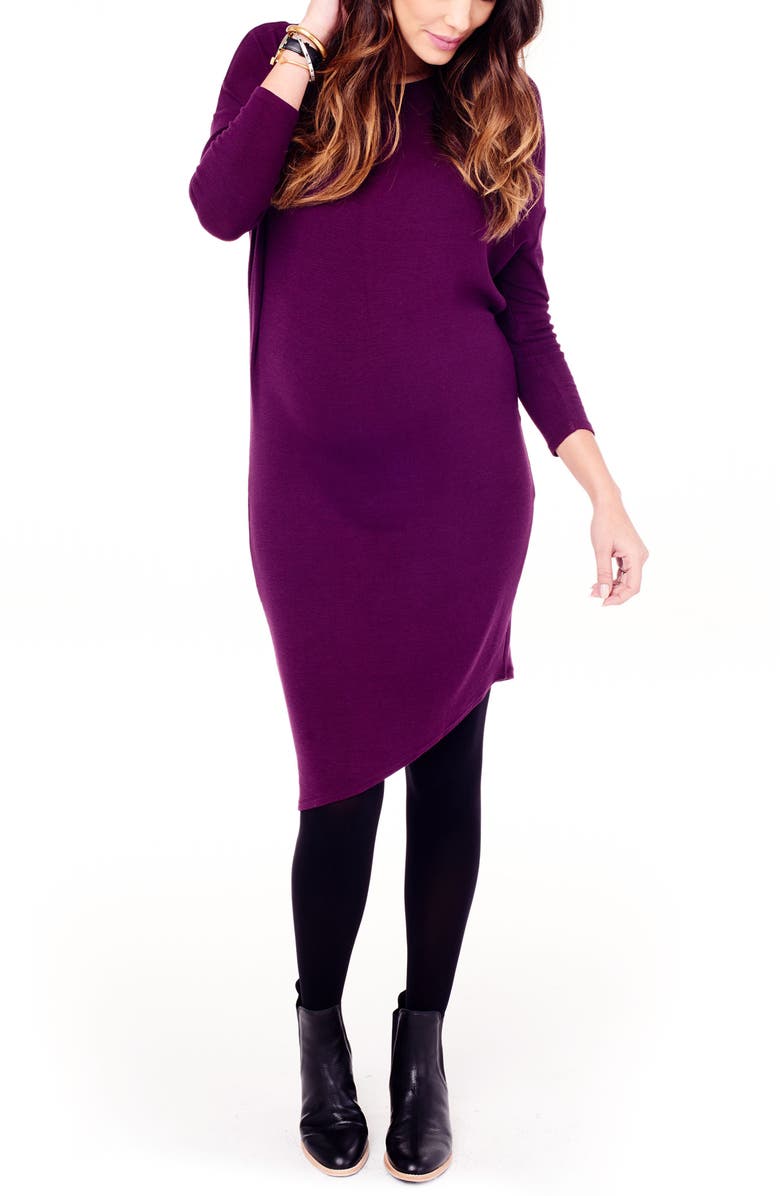 Ingrid & Isabel<sup>®</sup> Asymmetrical Maternity Dress, Main, color, 