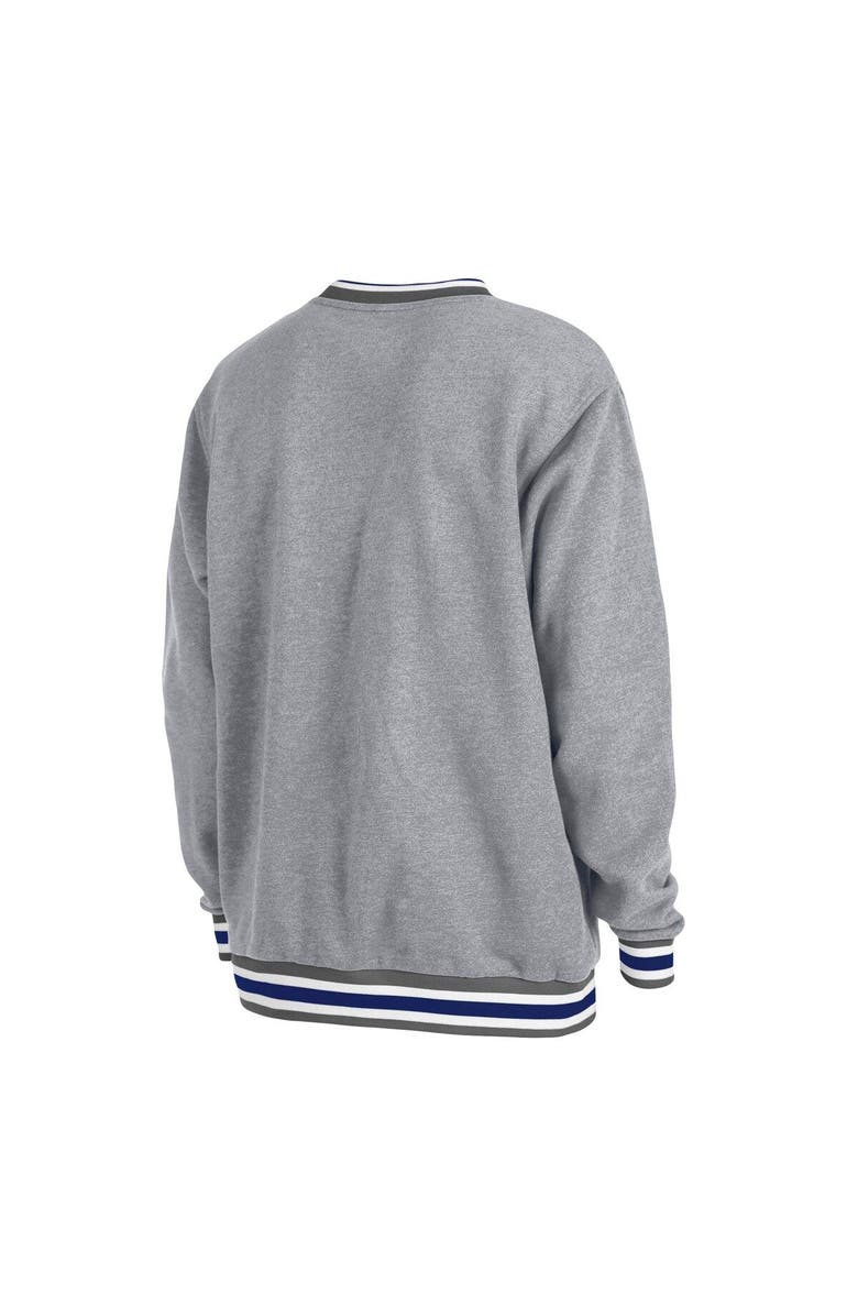 New Era Men's New Era  Heather Gray Los Angeles Dodgers Throwback Classic Pullover Sweatshirt, Alternate, color, 