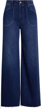 PAIGE Anessa High Waist Wide Leg Utility Jeans
