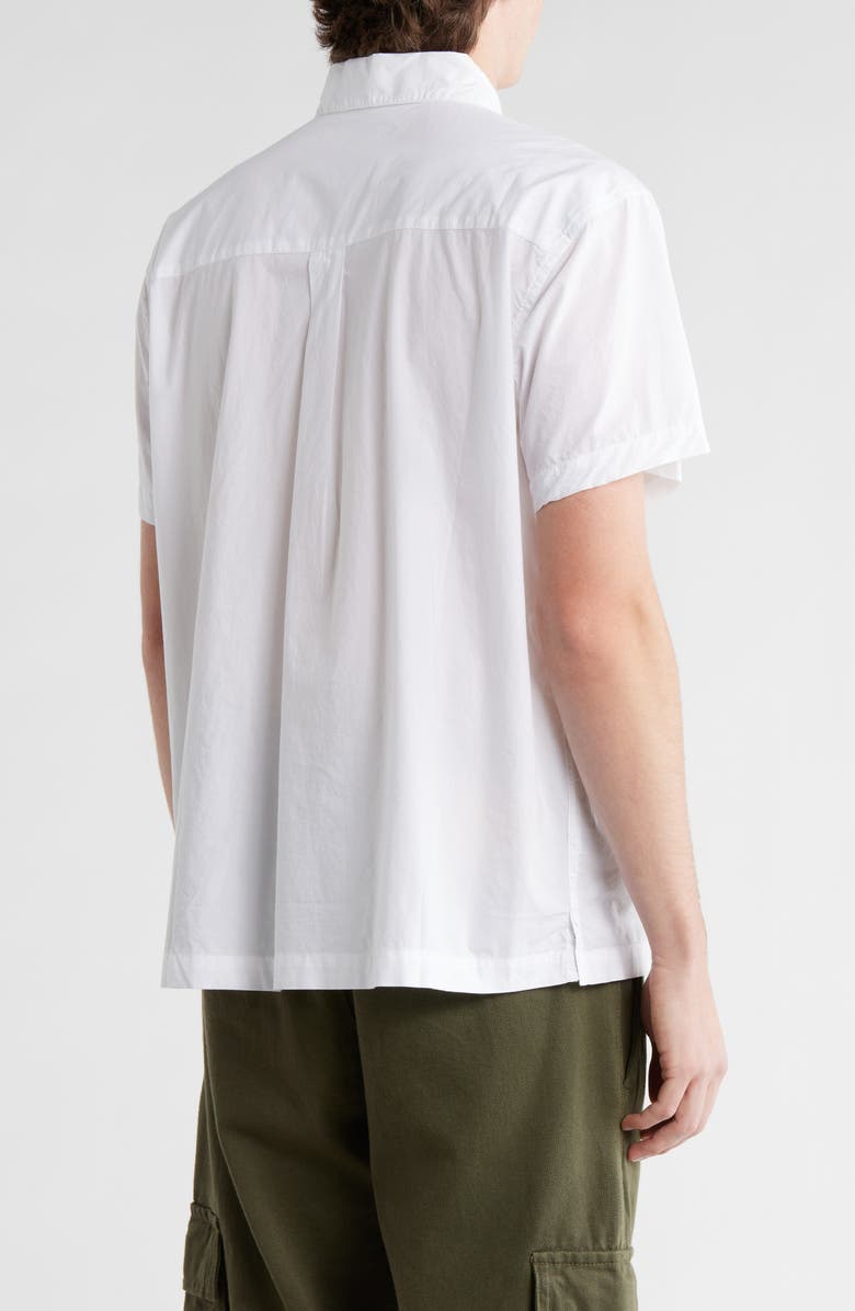 Obey Wire Short Sleeve Button-Up Shirt, Alternate, color, White