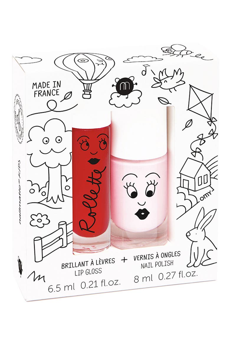 Water-Based Nail Polish Set, Main, color, RED/ LIGHT PINK